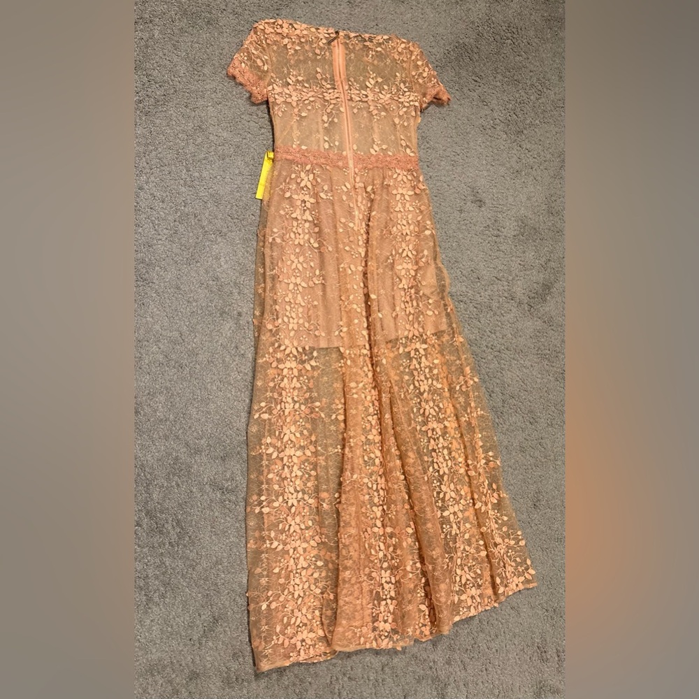 Bronx And Banco New Megan Cap Sleeve Sheer Lace Gown Size L / US 8 - Picture 16 of 16
